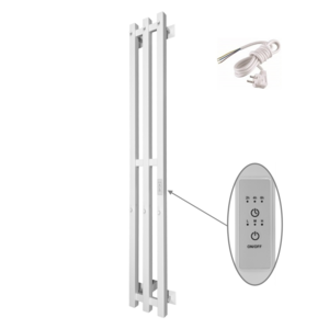 Изображение товара Полотенцесушитель электрический Altasan АргоПроф, высота 120 см, ширина 17 см, белый матовый, АргоПроф12017БМ