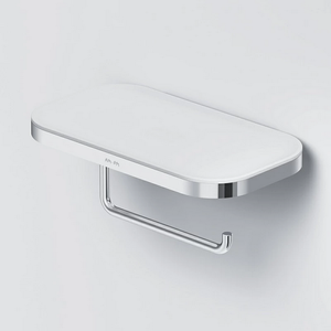 Изображение товара Держатель для туалетной бумаги Am.Pm Func A8F341400, с полкой, хром