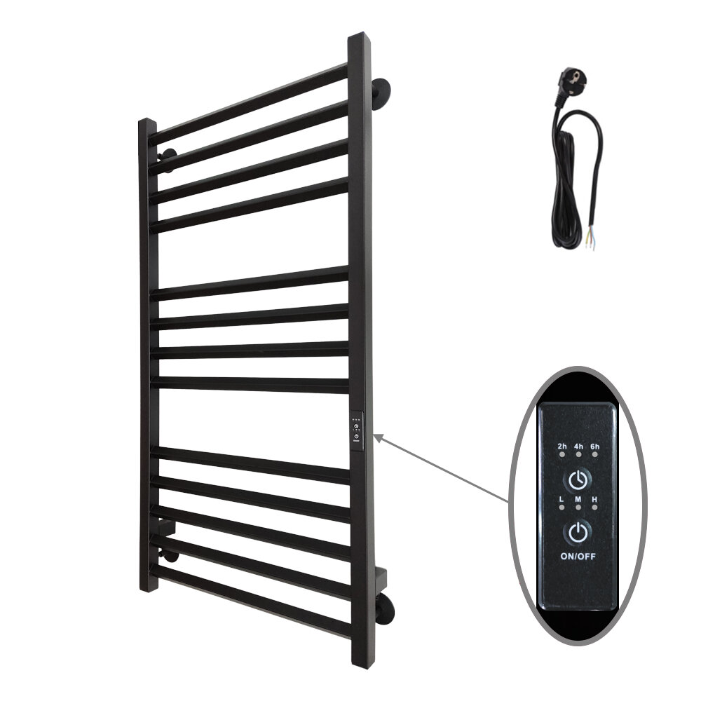 Изображение товара Электрический полотенцесушитель Altasan АрмадаПроф высота 100 см ширина 50 см черный