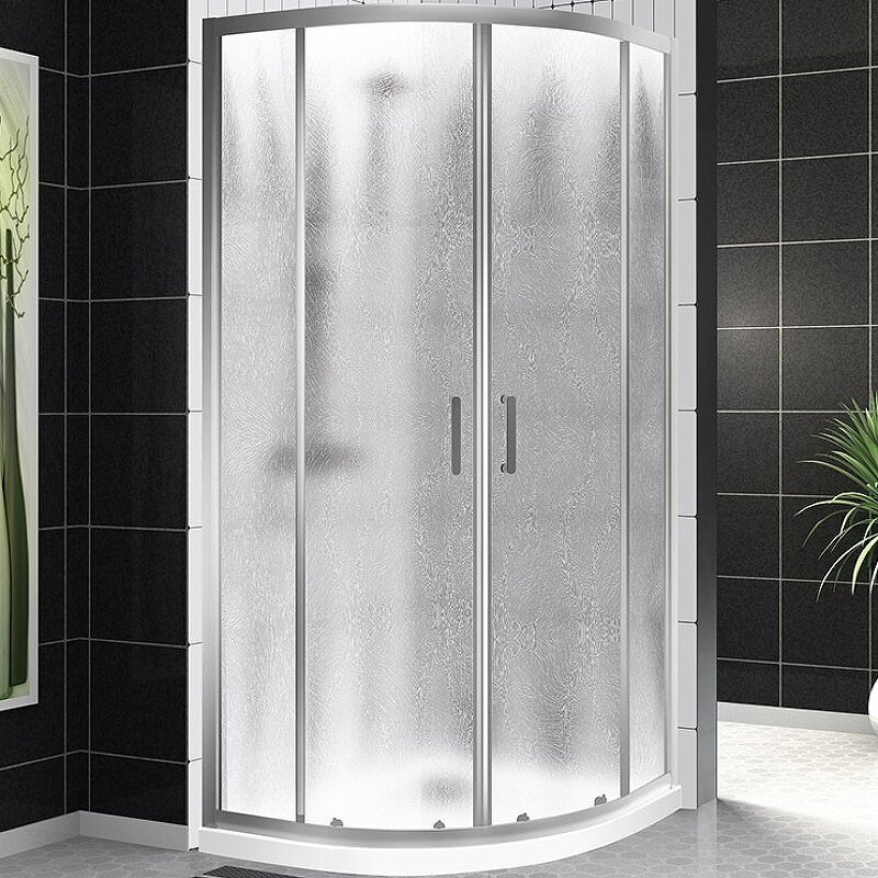 Изображение товара Душевой уголок BelBagno Uno-195, 100x100 см, стекло шиншилла, хром, раздвижной