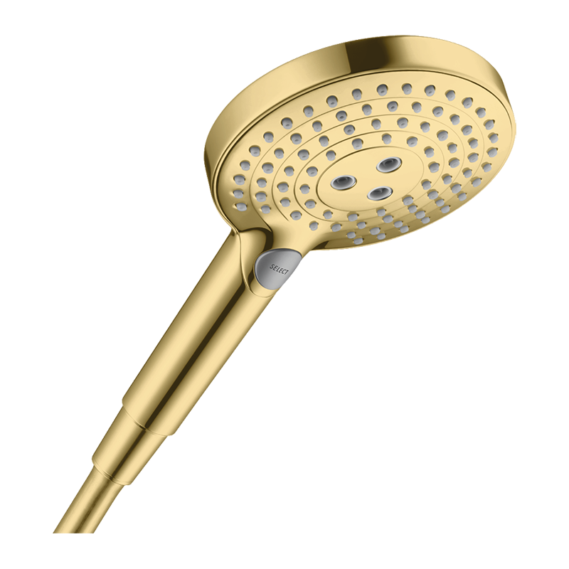 Изображение товара Ручной душ Hansgrohe Raindance Select S 26531990 EcoSmart, 12 см, 3 режима, полированное золото