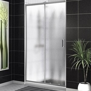 Изображение товара Душевая дверь BelBagno Uno-195, 120 см, стекло шиншилла, профиль хром, UNO-195-BF-1-120-CH-CR