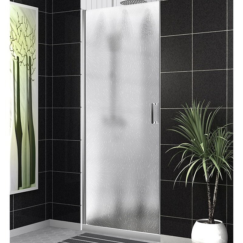 Изображение товара Душевая дверь BelBagno Uno 80 см, стекло шиншилла, хром профиль