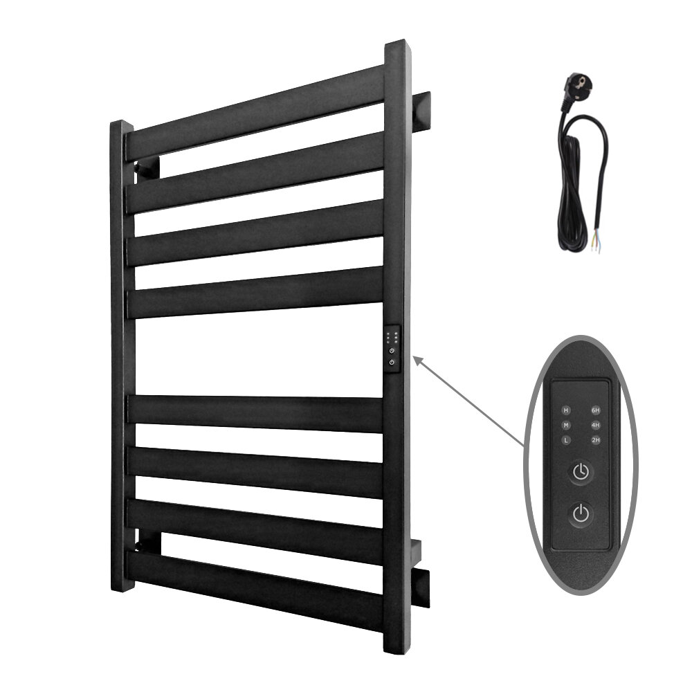 Изображение товара Электрический полотенцесушитель Altasan Ронда 5 Проф 80 см черный муар