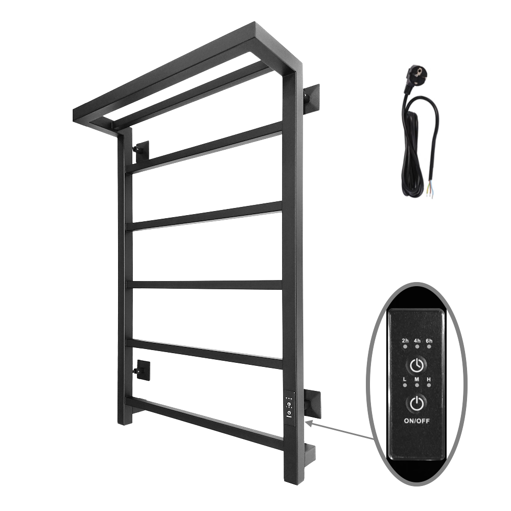 Изображение товара Электрический полотенцесушитель Altasan Скала Проф с полкой 80 см черный муар