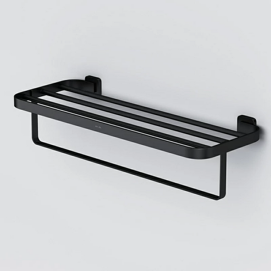 Изображение товара Полка для полотенец Am.Pm Func с полотенцержателем черный матовый 51 см