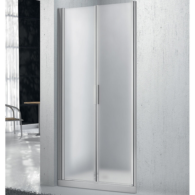 Изображение товара Душевая дверь BelBagno Sela 60 см рифленое стекло хром