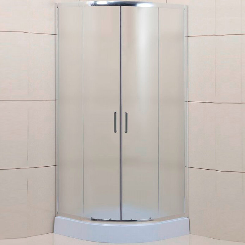 Изображение товара Душевой уголок BelBagno Uno-195 80х80 см с рифленым стеклом и хром профилем