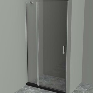 Изображение товара Душевая дверь BelBagno Uno, 90 см, стекло прозрачное, профиль хром, UNO-B-12-30+60-C-Cr