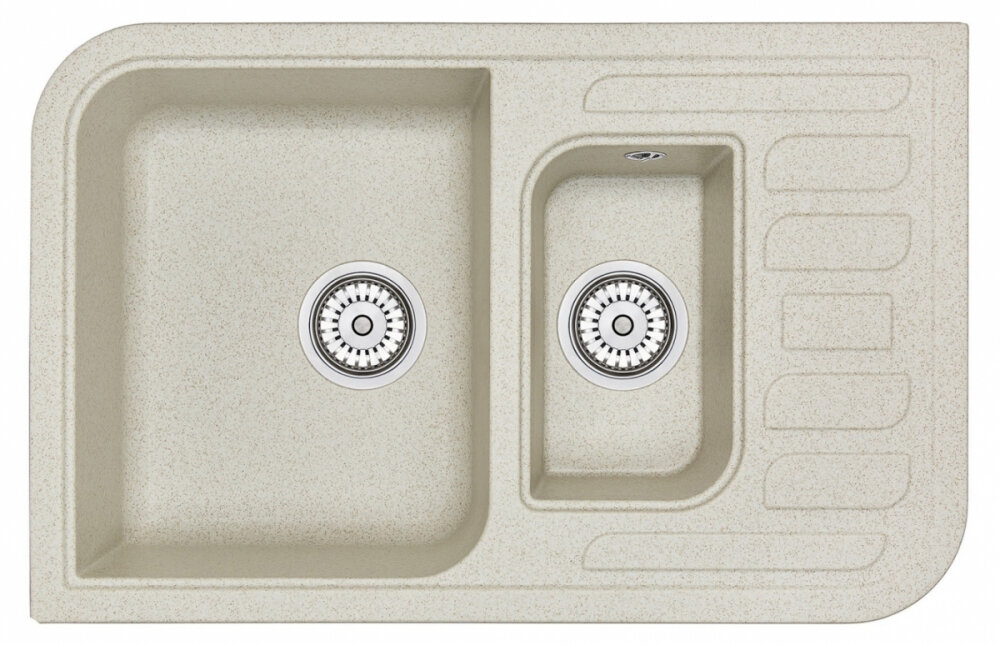 Изображение товара Кухонная мойка Емар Quartz 78x50 см из искусственного камня с двумя чашами