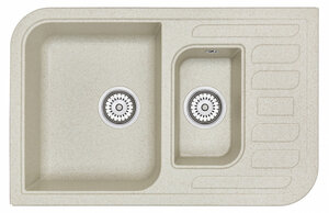 Изображение товара Кухонная мойка Емар Quartz 78x50 см из искусственного камня с двумя чашами
