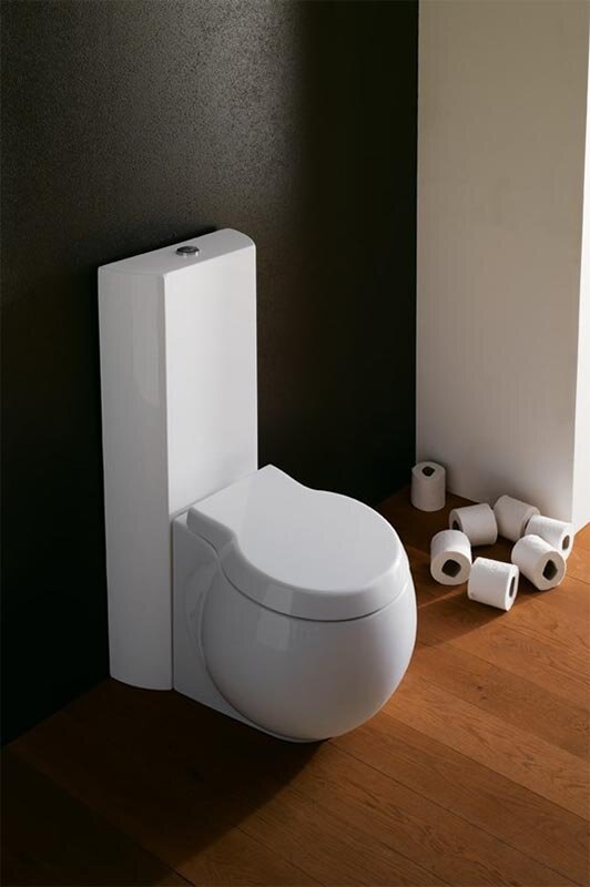 Изображение товара Напольный унитаз Scarabeo Planet 8401/8404/8108/B фаянс белый горизонтальный выпуск