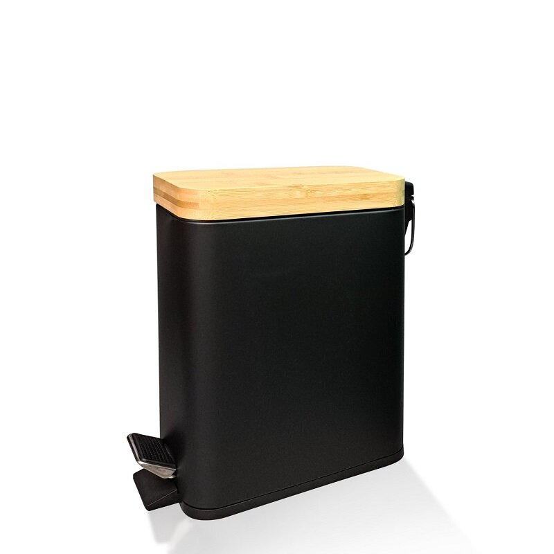 Изображение товара Корзина для мусора MySpace 5 л с педалью и крышкой черная