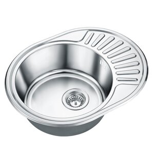 Изображение товара Мойка кухонная Емар 57 х 45 см, нержавеющая сталь, глянцевая, ЕМЛ-5745