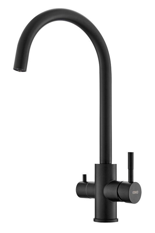 Изображение товара Смеситель для кухни Esko с подключением к фильтру черный матовый K22 B