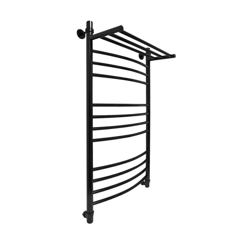 Изображение товара Водяной полотенцесушитель Energy Prestige Modus 100 x 50 с полкой черный матовый