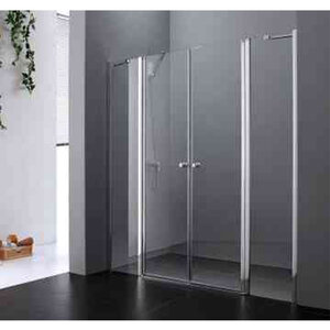 Изображение товара Душевая дверь Cezares Elena 200 см, стекло прозрачное, профиль хром, ELENA-W-B-22-200-C-Cr