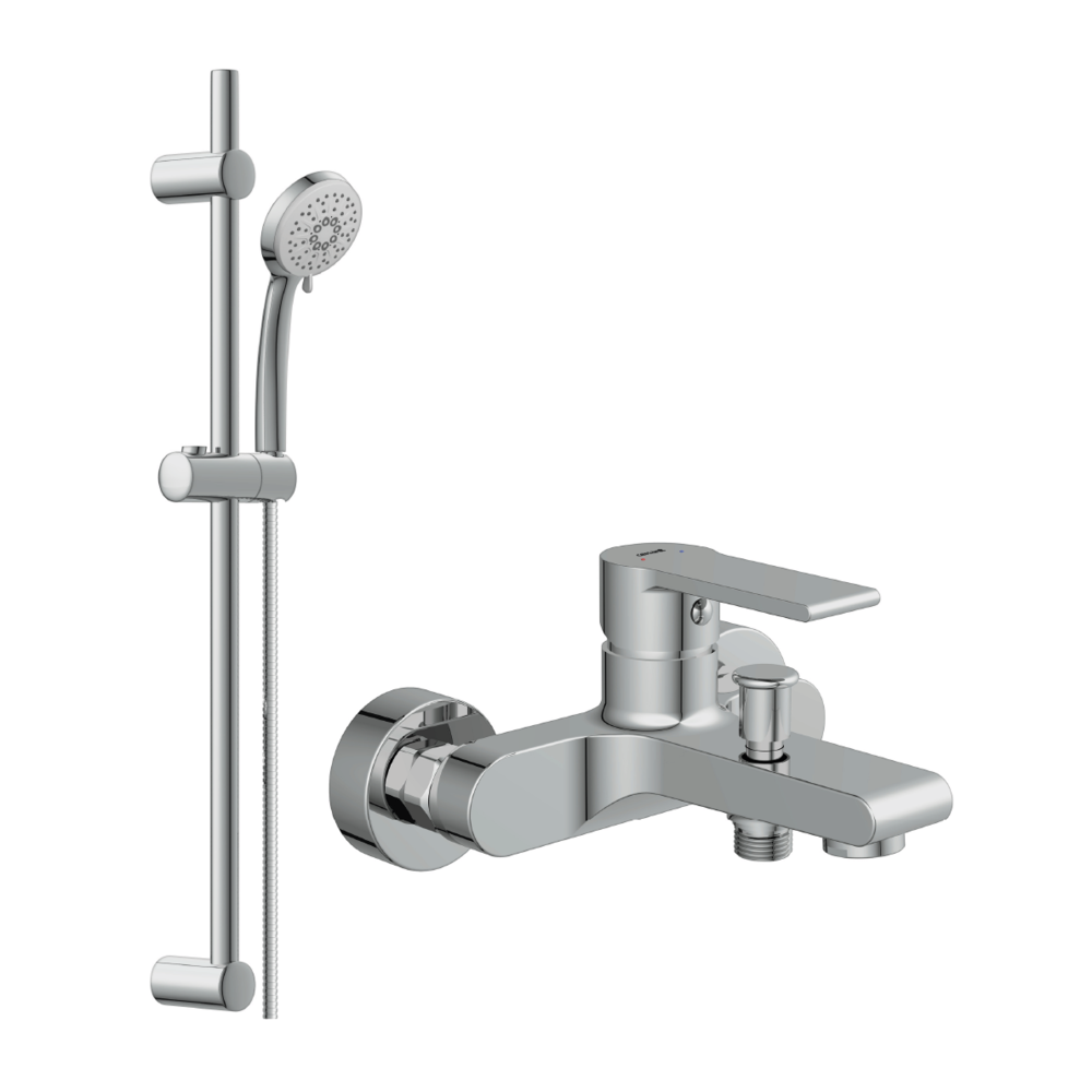 Изображение товара Душевой комплект Cersanit Brasko 2 в 1 для ванны и душа с вытяжным дивертором