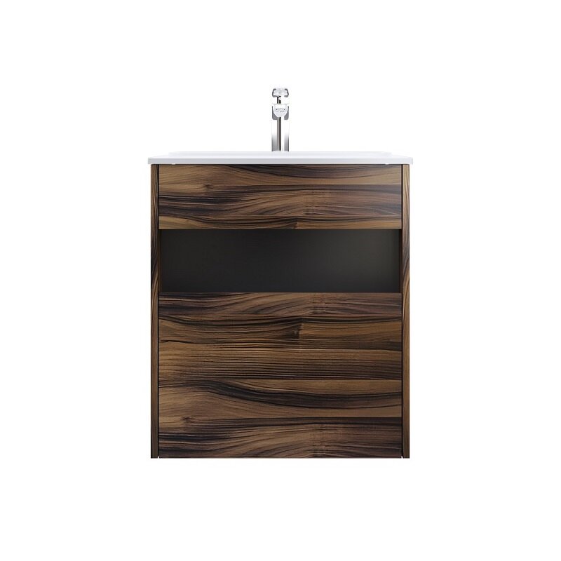 Изображение товара Тумба под раковину Am.Pm Func, 60 см, подвесная/напольная, темное дерево, M8FFUX0601OF