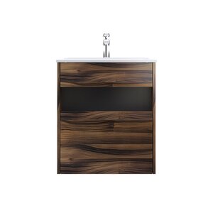 Изображение товара Тумба под раковину Am.Pm Func, 60 см, подвесная/напольная, темное дерево, M8FFUX0601OF