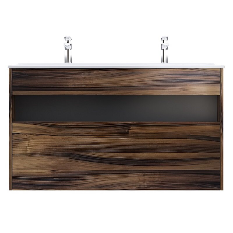 Изображение товара Тумба под раковину Am.Pm Func 120 см темное дерево, подвесная и напольная установка