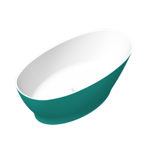 Изображение товара Ванна Radostone Adriana VADA15018170 170x80 см искусственный камень бело-зеленый матовый