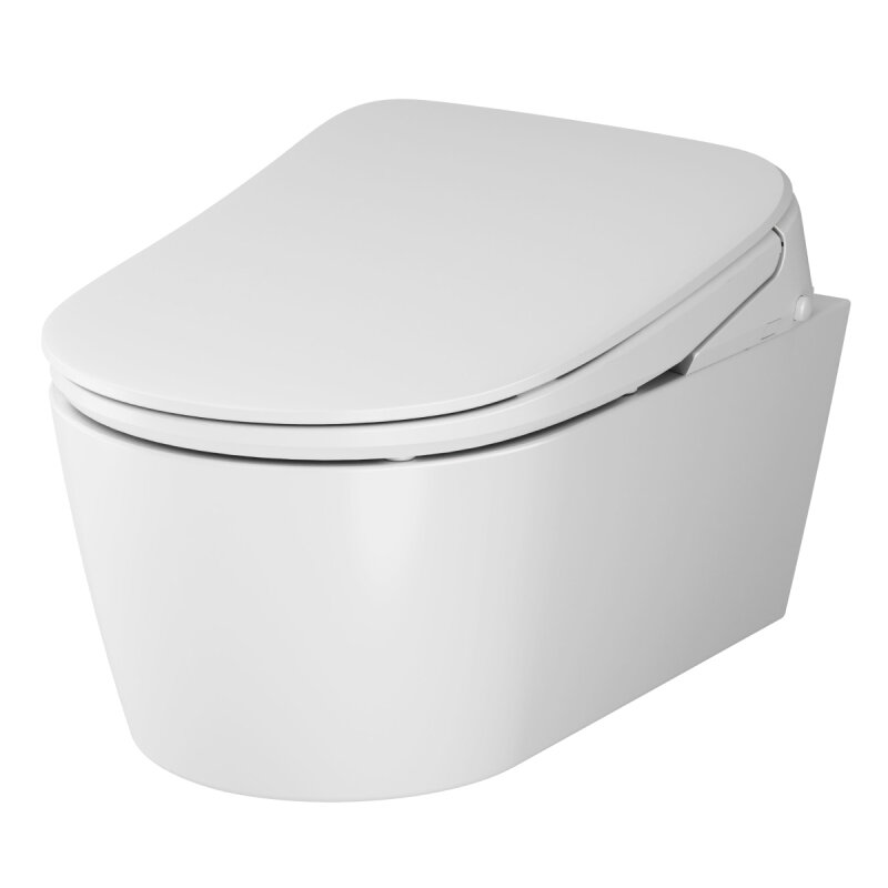 Изображение товара Электронный унитаз Am.Pm Func C8F1702SC, FlashClean, подвесной, безободковый, c электронной крышкой-биде, белый (выставочный образец, отсутствует упаковка)