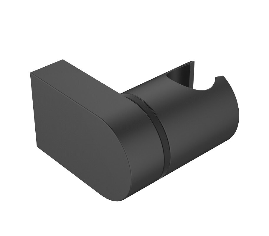 Изображение товара Шланговое подключение Esko SH405black с держателем, черный матовый, настенное монтажное