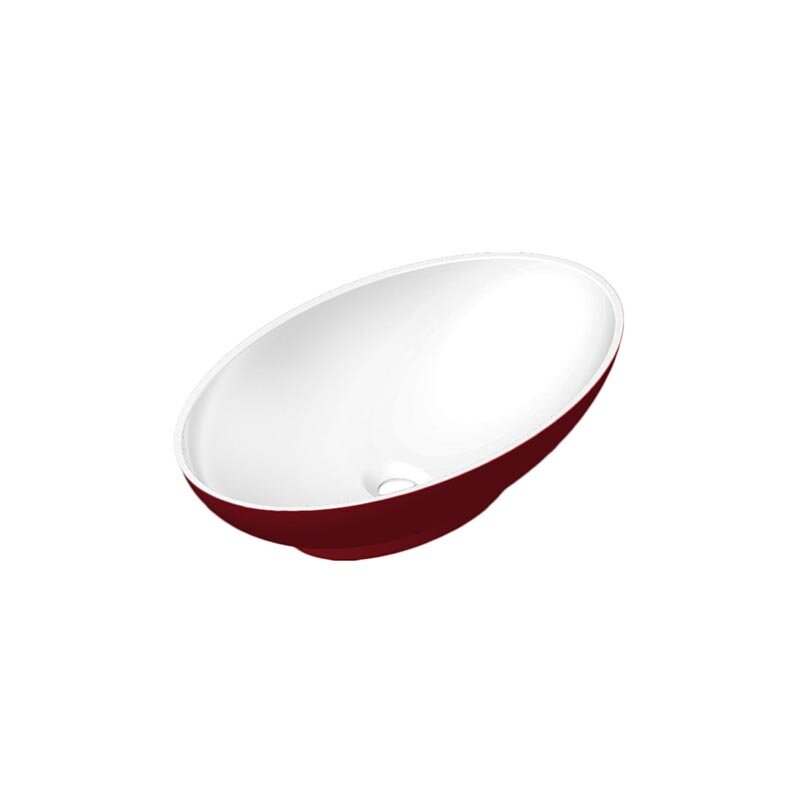 Изображение товара Раковина Radostone Эдда REDD13005 60 х 36 см, накладная, Stone Surface, белый/бордовый