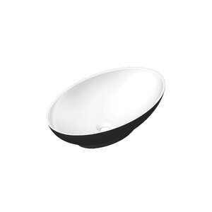 Изображение товара Раковина Radostone Эдда 60х36 см ванная накладная овальная черный белый