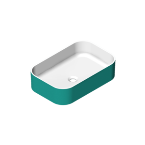 Изображение товара Раковина Radostone Орнелла RORN15018 58 х 38 см, Stone Surface, белый/зеленый