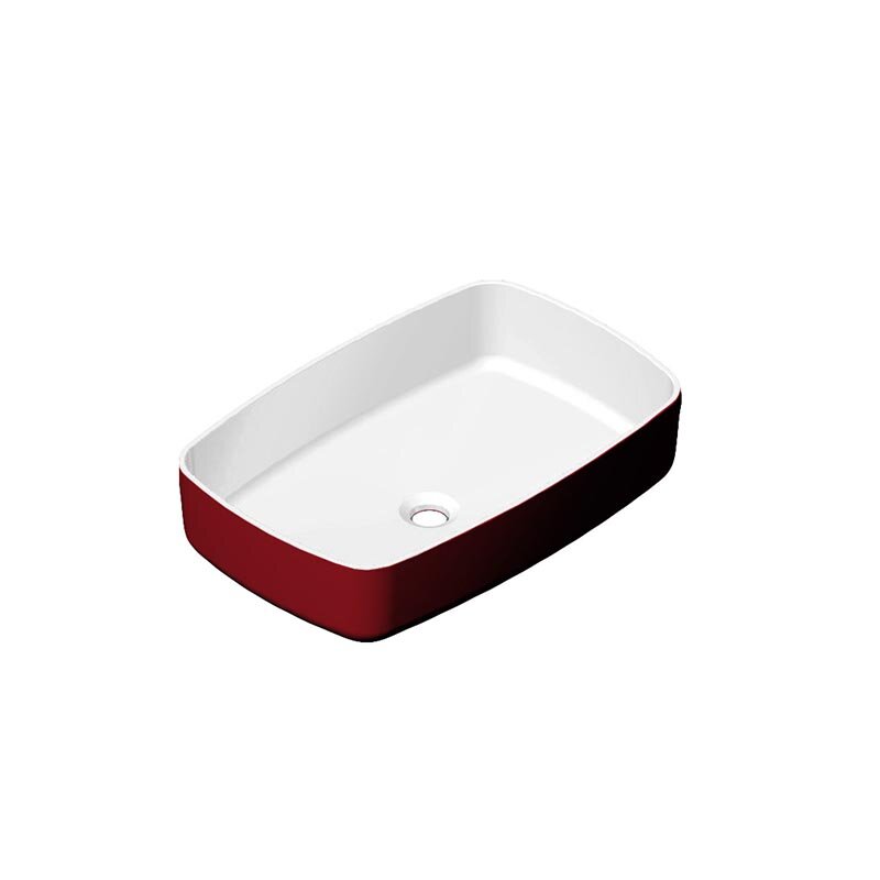Изображение товара Раковина Radostone Рона RRON13005, 58 х 38 см, белый/бордовый