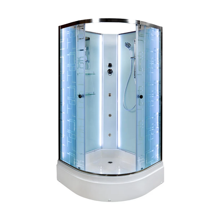 Изображение товара Душевая кабина Dto EM 2780 N LED без крыши с гидромассажем и подсветкой 80x80 см