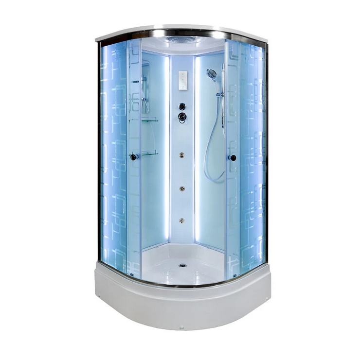 Изображение товара Душевая кабина Dto EM 2780 LED c гидромассажем и LED подсветкой 80х80 см