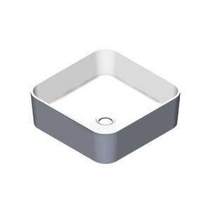 Изображение товара Раковина Radostone Риккарда 40.5x40.5 см, квадратная, матовая, белая/серый, накладная