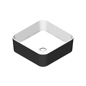 Изображение товара Раковина Radostone Риккарда 40.5 х 40.5 см Stone Surface белый/черный