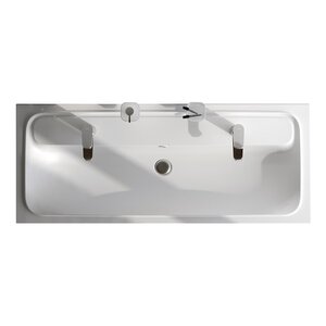 Изображение товара Раковина Am.Pm Func M8FWPC1200WM, 120 см, литьевой мрамор, цвет белый матовый