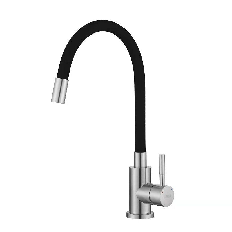 Изображение товара Смеситель Esko Snake K44 B, для кухни, с гибким изливом, цвет черный