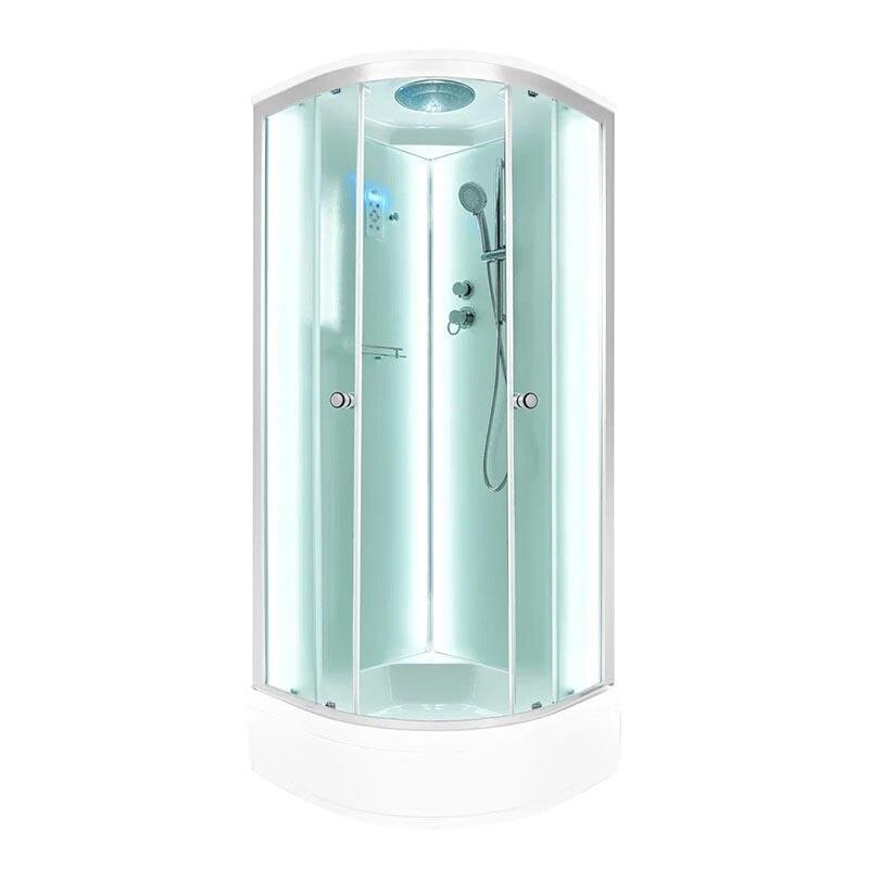 Изображение товара Душевая кабина Dto D 80 x 80 см, с крышей, с LED-подсветкой, профиль хром, D278SLED