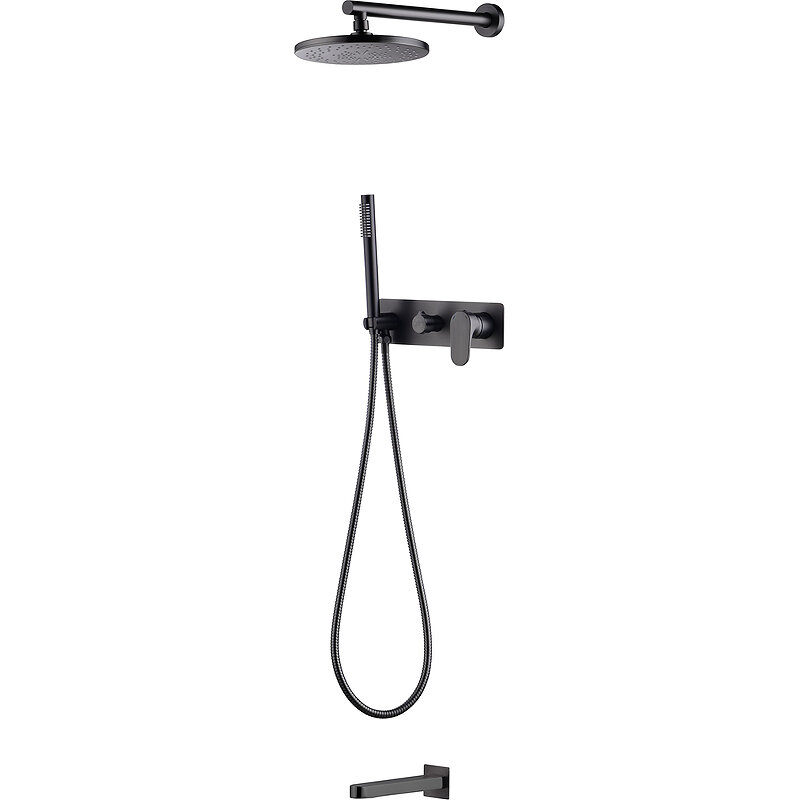 Изображение товара Душевая система Boheme Spectre 454-2-GM: верхний и ручной душ, вороненая сталь