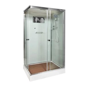 Изображение товара Душевая кабина Dto K, 120 x 90 см, с крышей, стекла прозрачные, профиль хром, K402S