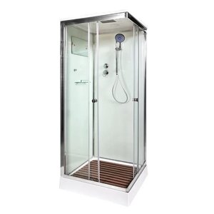 Изображение товара Душевая кабина Dto K, 100 x 100 см, с крышей, стекла прозрачные, профиль хром, K401S