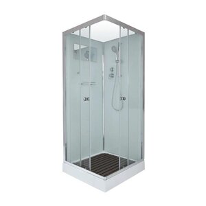 Изображение товара Душевая кабина Dto K, 80 x 80 см, без крыши, стекла прозрачные, профиль хром, K408