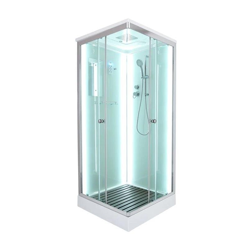 Изображение товара Душевая кабина Dto K, 80 x 80 см, с крышей, с LED-подсветкой, стекла прозрачные, профиль хром, K408SLED Изображение товара Душевая кабина Dto K, 80 x 80 см, с крышей, с LED-подсветкой, стекла прозрачные, профиль хром, K408SLED