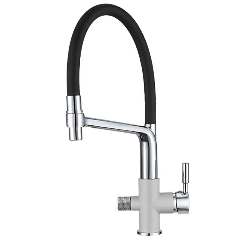 Изображение товара Смеситель Granula GR-0075 0075sl, для кухонной мойки, с подключением к фильтру, гибкий излив, сланец