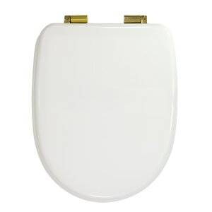 Изображение товара Сиденье для унитаза Migliore Gianeta 20954 белое, фурнитура - золото