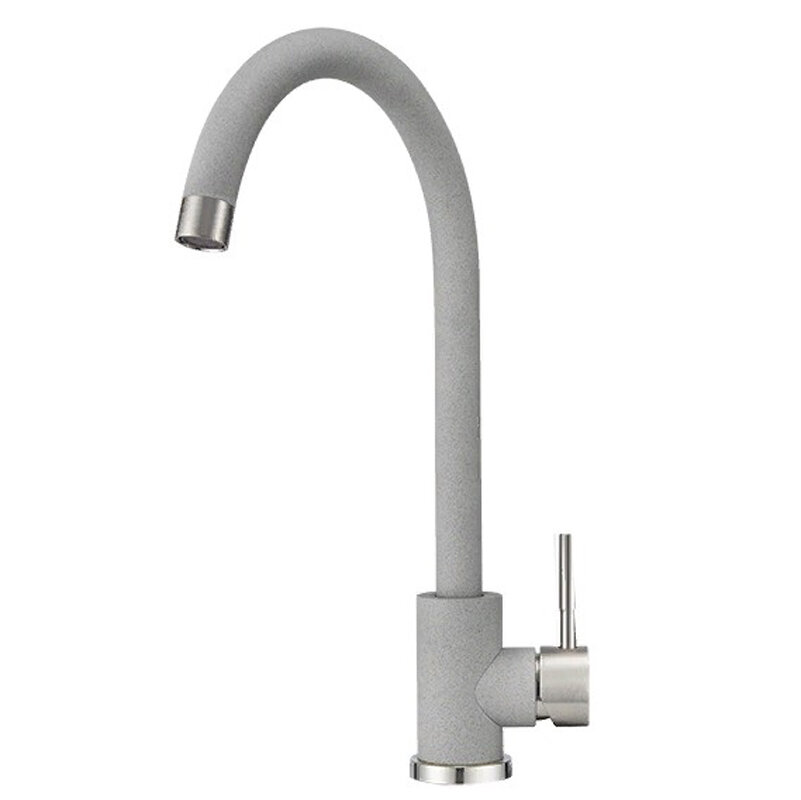 Изображение товара Смеситель для кухонной мойки Granula ST-4031 базальт однорычажный поворотный металлик