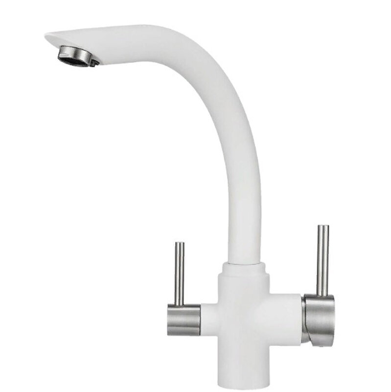 Изображение товара Смеситель Granula GR-2304 2304wh, для кухонной мойки, с подключением к фильтру, арктик