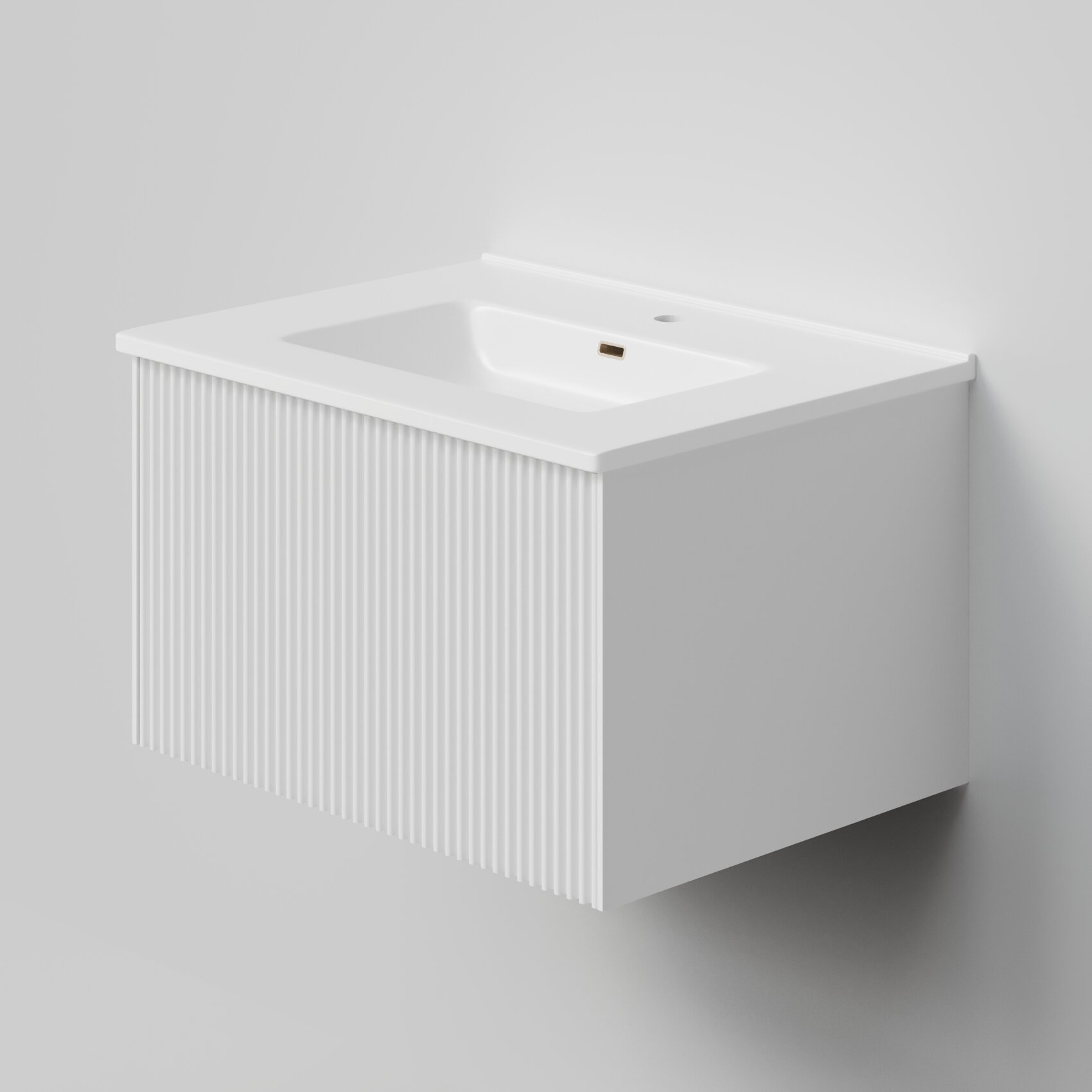 Изображение товара Подвесная тумба под раковину La Fenice Terra Bianca 60 см, белый матовый, МДФ