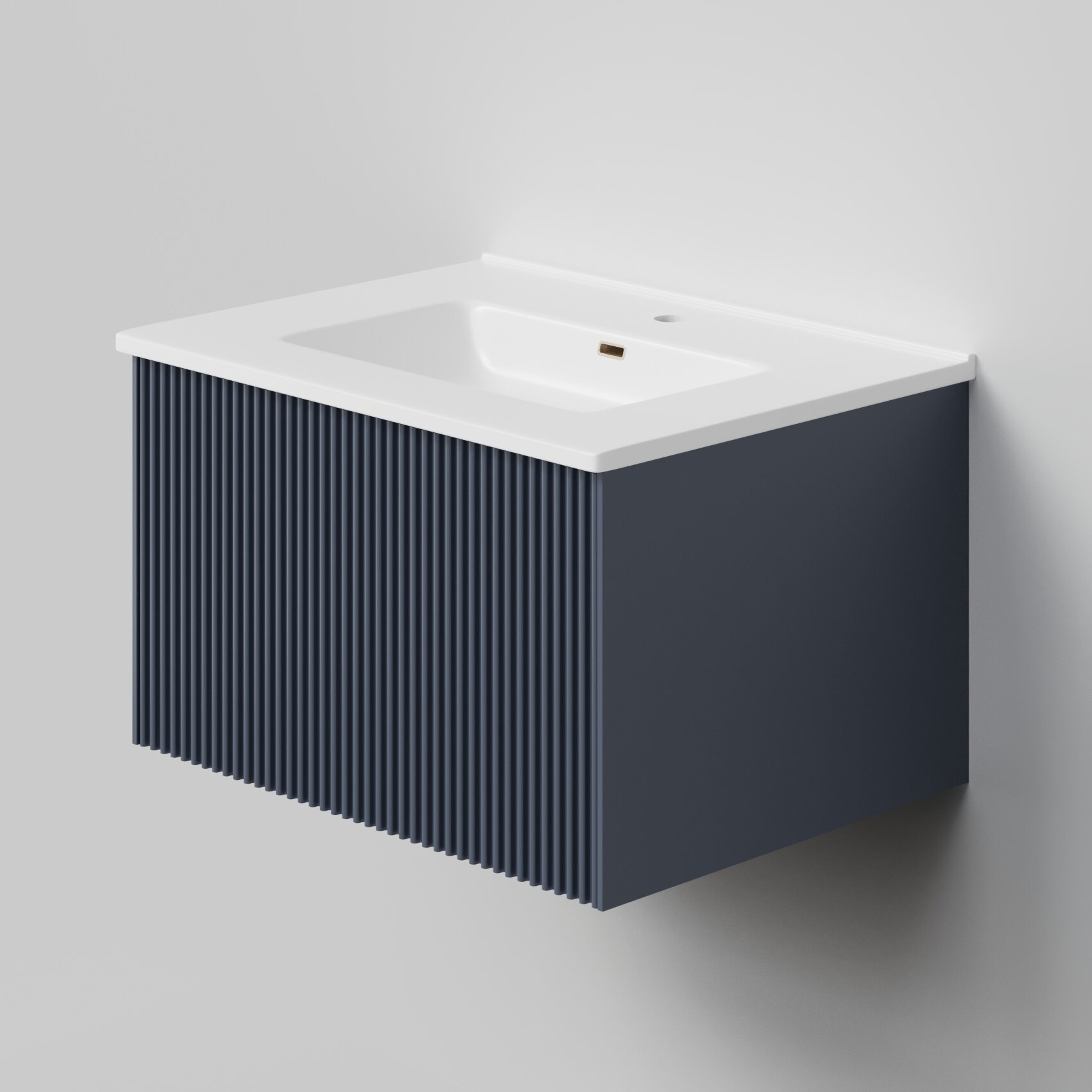 Изображение товара Тумба под раковину La Fenice Terra Blu Grigio 60 см подвесная синий матовый